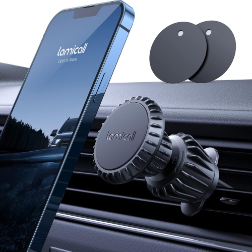 Support de téléphone magnétique pour voiture - [4th génération Super  Magnet] Support de téléphone pour bouche d'air d'auto, [rotation à 360°]