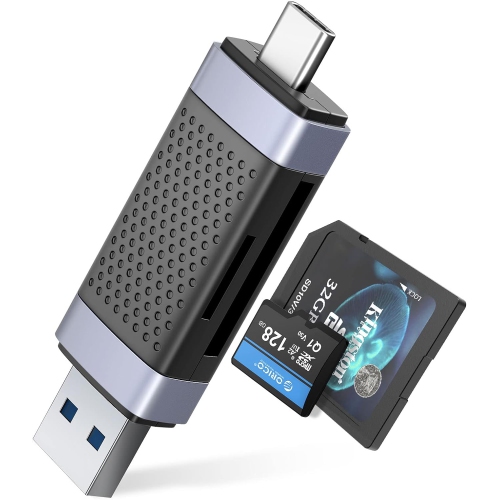 Lecteur de carte SD, adaptateur de carte USB 2,0 ports portables 2