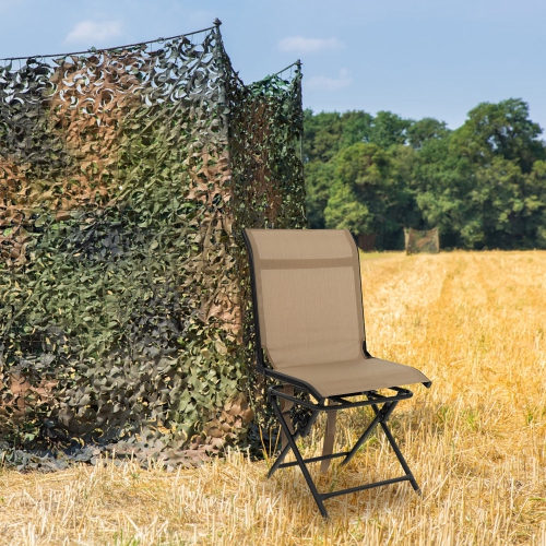 Gymax Folding 360° Silent Swivel Hunting Chair Blind Chair All-weather Outdoor
