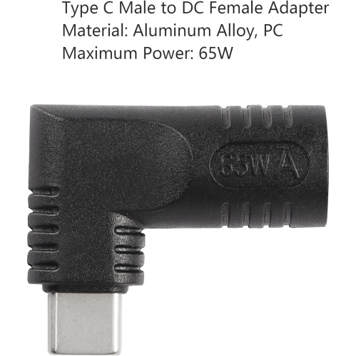 S 65W PD DC 7.9mm x 5.5mm Female Input to USB Type C Male Power Charging Adapter,Uilt-in with PD Automatic Identification Induction Chip,for