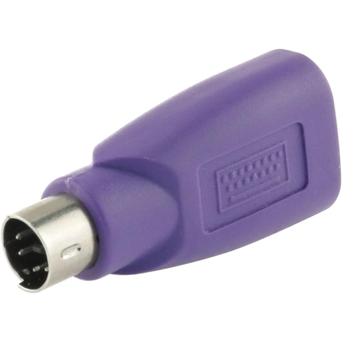 USB to PS2 Adapter 2PCS Purple USB Female to PS/2 Male Converter Adapter for Mouse and Keyboard
