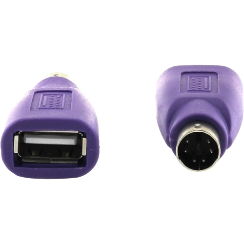 USB to PS2 Adapter 2PCS Purple USB Female to PS/2 Male Converter Adapter for Mouse and Keyboard