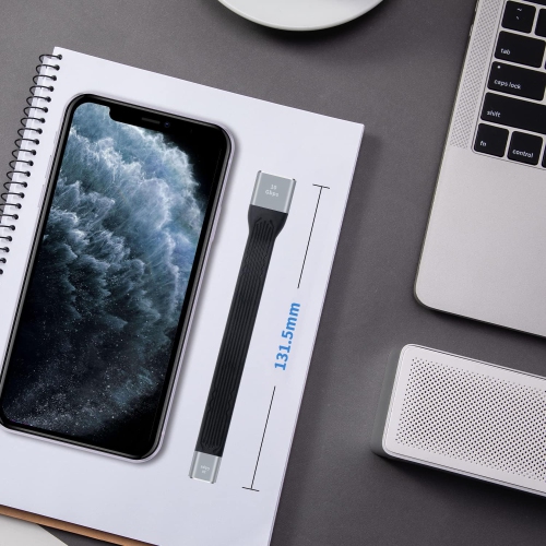 P USB C Female to USB Female Adapter, 10Gbps USB C to USB 3.1 Adapter Cable, USB C Female to USB A Female Adapter Soft Flat Short USB C to USB A