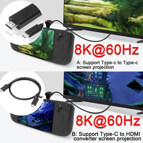 90 ° Angle USB C 1 in 2 Adapter USB C 3.1 Male to USB C 3.1+USB 2.0 Dual Female Right Angle Connector 20Gbps/100W Charging/Projection Screen, for