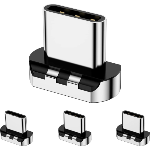 DOLAER  C Magnetic Connector Tips Head for USB-C Android Devices (4 Pack), Only Compatible 5A Magnetic Charging Cable Or Magnetic Adapter