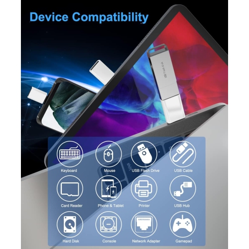 B USB C to USB Adapter 3 Pack,Type C Male to USB A 3.0 Female Adapter,Thunderbolt 3 4 OTG Converter for MacBook iMac,iPad Air 4 5 Mini