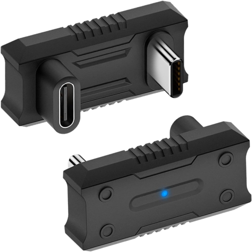 Adaptateur USB-C à angle de 180 degrés, connecteur de rallonge 100&nbsp;W PD USB-C mâle à USB-C femelle pour ROG Ally, Steam Deck, Switch, portable,