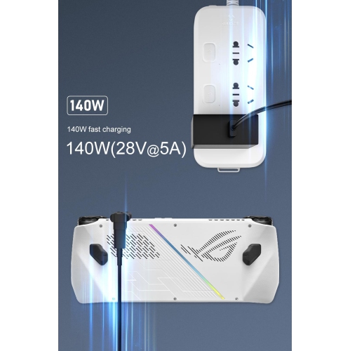 Adaptateur USB-C à angle de 180 degrés, connecteur de rallonge 100 W PD USB-C mâle à USB-C femelle pour ROG Ally, Steam Deck, Switch, portable,