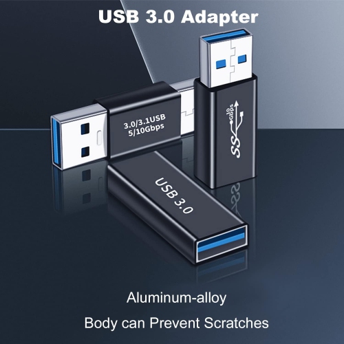 3 Pack USB 3.0 Adapter, USB-A Male to Female, Male to Male and Female to Female Extension Coupler Converter Extender Connector
