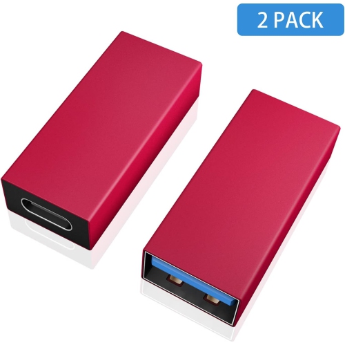 USB C to USB 3.0 Adapter, USB to USB C Adapter, USB 3.1 USB 3.0 Female to USB C Female Adapter 2 Pack