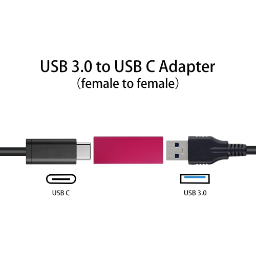 USB C to USB 3.0 Adapter, USB to USB C Adapter, USB 3.1 USB 3.0 Female to USB C Female Adapter 2 Pack