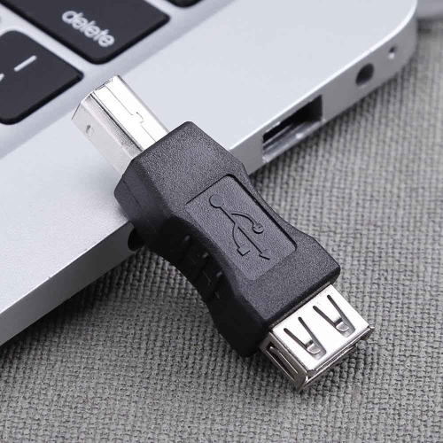 USB to USB B Adapter, 2Packs USB 2.0 A Female to USB B Male Converter for Printer Connection