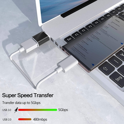 USB C to USB Adapter,Type C to USB Adapter [4 Pack] 3.0 USB Female to USB-C Male Adapter USB Type-C Male to USB Female,OTG Converter for Google,