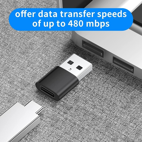 USB C to USB Adapter,Type C to USB Adapter [4 Pack] 3.0 USB Female to USB-C Male Adapter USB Type-C Male to USB Female,OTG Converter for Google,