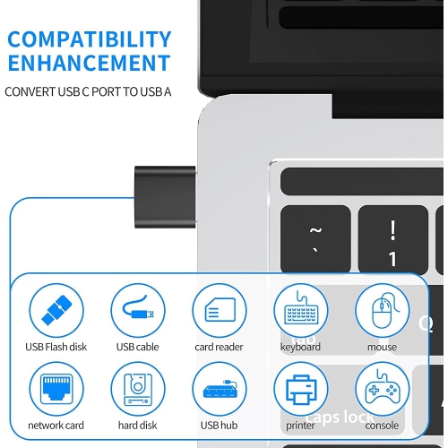 USB C to USB Adapter,Type C to USB Adapter [4 Pack] 3.0 USB Female to USB-C Male Adapter USB Type-C Male to USB Female,OTG Converter for Google,