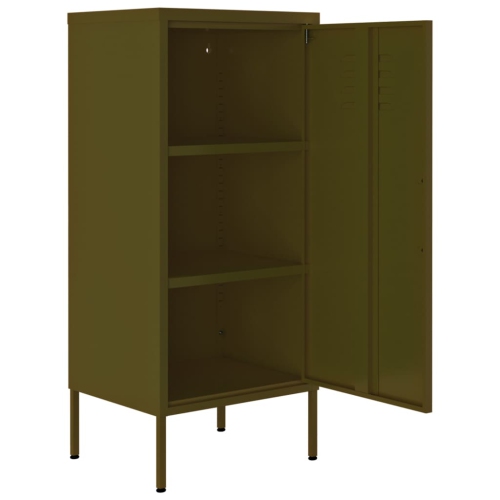 vidaXL Storage Cabinet Olive Green 42.5x35x101.5 cm Steel
