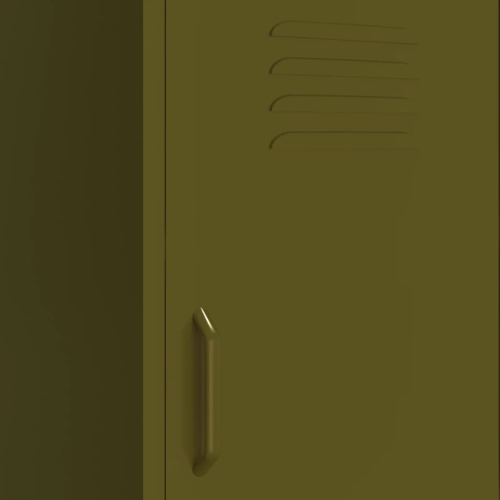 vidaXL Storage Cabinet Olive Green 42.5x35x101.5 cm Steel