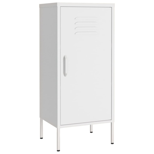 VIDAXL  Storage Cabinet 42.5X35X101.5 Cm Steel In White