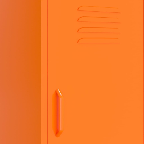 vidaXL Storage Cabinet Orange 42.5x35x101.5 cm Steel