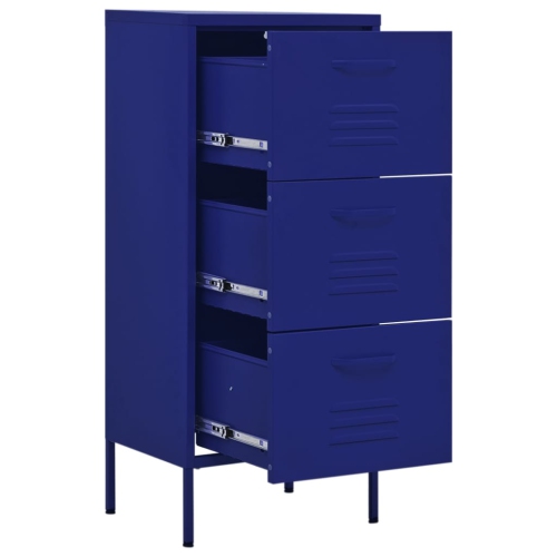 vidaXL Storage Cabinet Navy Blue 42.5x35x101.5 cm Steel