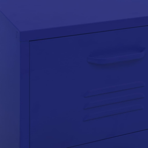 vidaXL Storage Cabinet Navy Blue 42.5x35x101.5 cm Steel