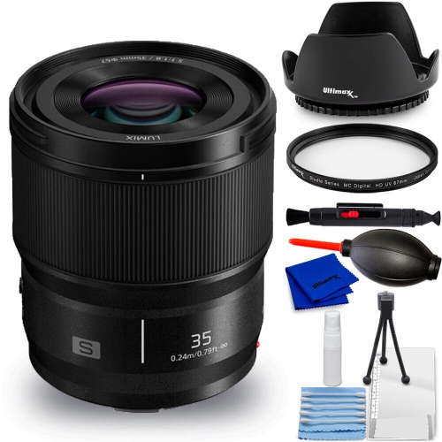 PANASONIC  Lumix S 35MM F/1.8 Lens S-S35 - 7PC Accessory Bundle