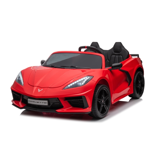 FREDDO  Stylish 24V Chevrolet Corvette C8 2 Seater Ride On Car for Kids - Led Lights, Music Options, Remote Control