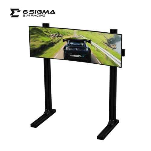 6 Sigma Sim Racing Single Gaming Monitor Stand - Adjustable, Stable Stand for Enhanced Viewing Comfort