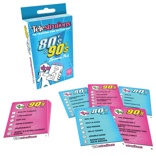 Extension de jeu de cartes Telestrations 80s & 90s - Anglais