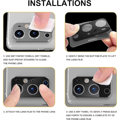 【2 Packs】 CSmart Ultra Thin Tempered Glass Camera Lens Shield Protector for Samsung Galaxy S23 FE, Black