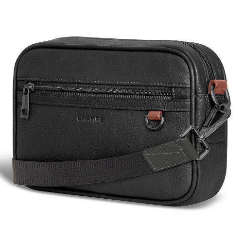CHAMPS Onyx Collection Leather Camera Bag
