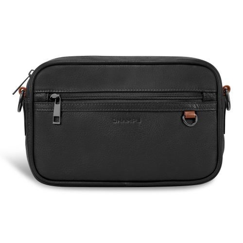 CHAMPS Onyx Collection Leather Camera Bag
