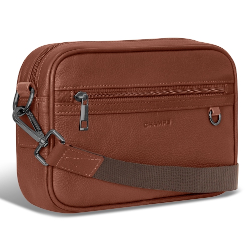 CHAMPS Onyx Collection Leather Camera Bag