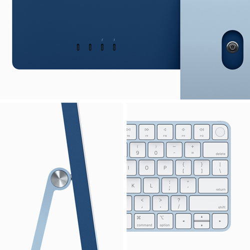 Apple iMac 24" (Fall 2023) - Blue (Apple M3 Chip / 10-Core GPU / 256GB SSD / 8GB RAM) - English