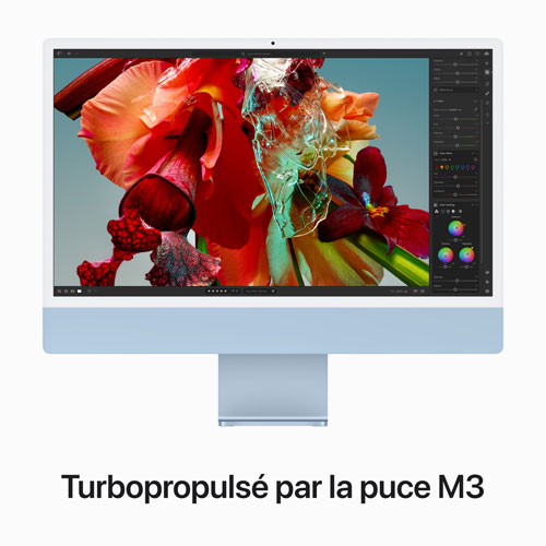 Apple iMac 24" (Fall 2023) - Blue (Apple M3 Chip / 10-Core GPU / 256GB SSD / 8GB RAM) - English