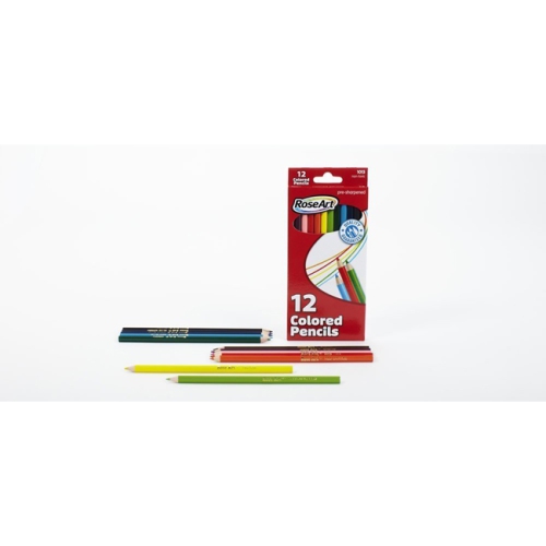 RoseArt – crayons de couleur, 12 unités, couleurs variées