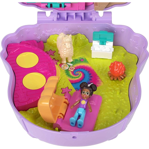 Polly Pocket Camp Adventure Llama Compact Playset