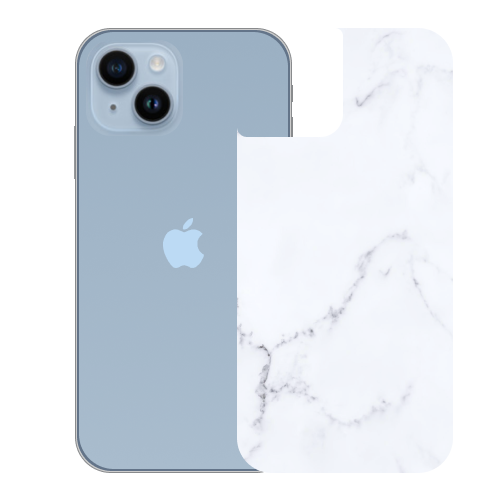 Ghost Armor iPhone 14 White Marble Skin - 3M Military Grade - Lifetime Replacements