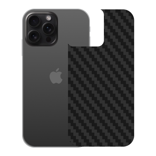 Ghost Armor iPhone 15 Pro Black Carbon Skin - 3M Military Grade - Lifetime Replacements