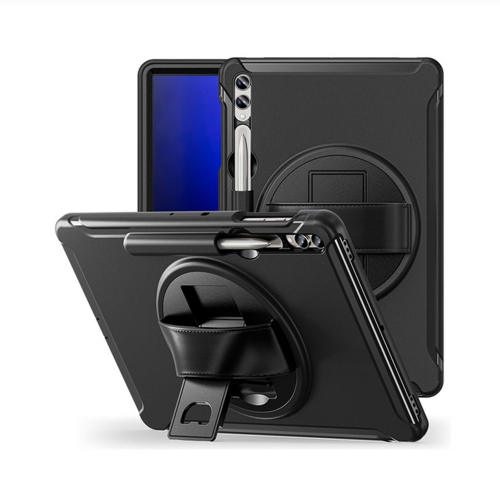 [CS] Shockproof Heavy Duty Rugged Kickstand Case with Hand Strap for Samsung Tablet Tab S8 Ultra S9 Ultra S10 Ultra 14.6" X900 X910 X920
