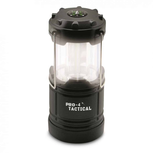 Pro-4 Tactical Portable Lantern with Built-In Compass, Indoor/Outdoor, 3 AA Batteries Included