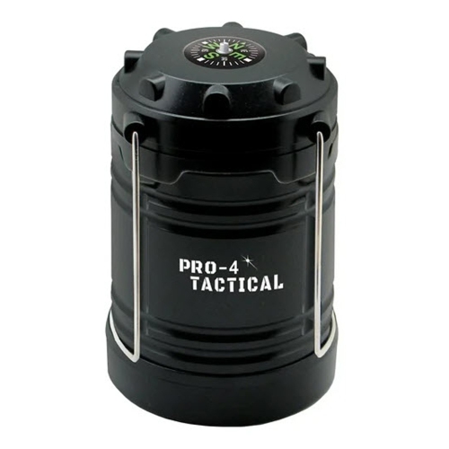 Pro-4 Tactical Portable Lantern with Built-In Compass, Indoor/Outdoor, 3 AA Batteries Included