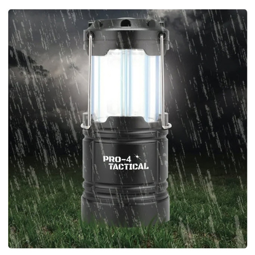 Pro-4 Tactical Portable Lantern with Built-In Compass, Indoor/Outdoor, 3 AA Batteries Included