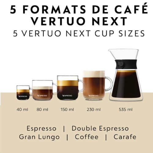 Open Box-Nespresso Vertuo Next Deluxe Coffee & Espresso Machine by De'Longhi with Aeroccino- Black/Chrome