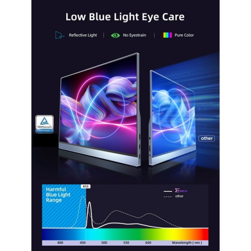 UPERFECT 15.6" Portable Monitor 4K for Working and Traveling, W/ Smart Stand & Dual Speakers, Aluminum Alloy Frame