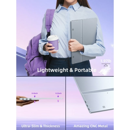 UPERFECT 15.6" Portable Monitor 4K for Working and Traveling, W/ Smart Stand & Dual Speakers, Aluminum Alloy Frame