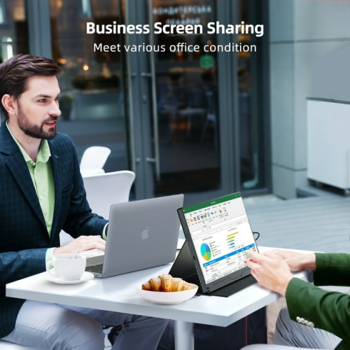 Travel Monitor 13.3" FHD Lightweight & Ultra-slim, 1920x 1200 USB-C HDMI Portable Monitor Second External Computer Display for MacBook