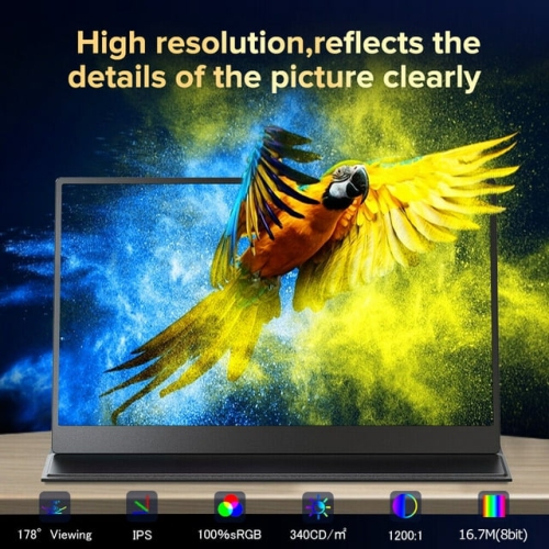 4K Gaming Monitor 15.6" USB-C HDMI 3840x2160 Portable Monitor Screen