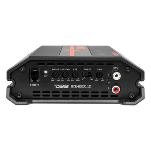 DS18 SXE-2500.1D/BK 1-CH Monoblock 2500W Peak Class-D Car Compact Amplifier