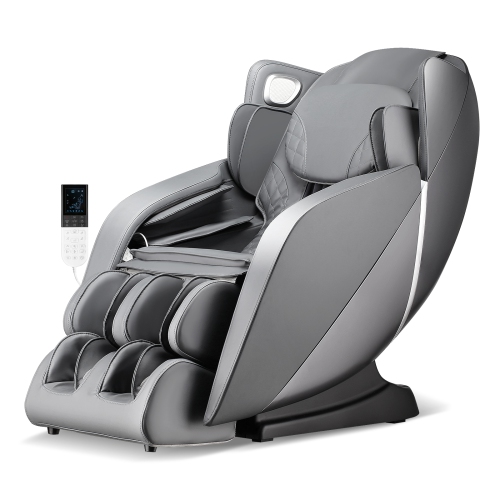 Costway Zero Gravity SL Track Full Body Massage Chair with Voice Control Heat Foot Roller